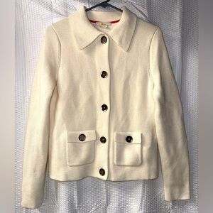 Boden Cropped Collared Cardigan Jacket Size 2